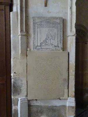 Plaque funéraire de Nicolas Lefevbre dans la Cathédrale de Pontoise