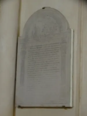 plaque commémorative de la donation faite par Mathieu Heurtin