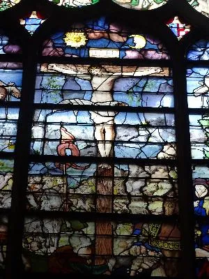 Vitrail Baie L : La Crucifixion dans la Cathédrale de Pontoise