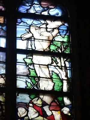 Vitrail Baie L : La Crucifixion dans la Cathédrale de Pontoise