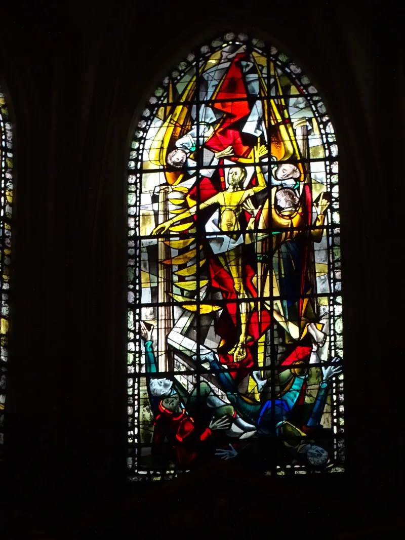 Vitrail Baie 2 de Max Ingrand dans la Cathédrale de Pontoise