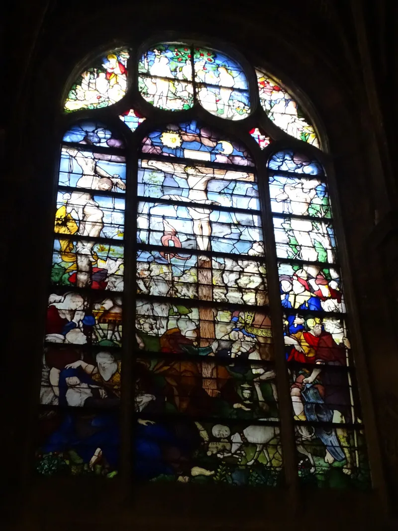 Vitrail Baie L : La Crucifixion dans la Cathédrale de Pontoise